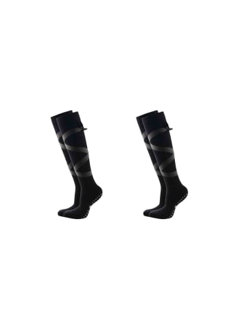 MUNADUNA 2er-Pack Kompressions-Yoga-Kniestrümpfe mit Wickelband in Schwarz   