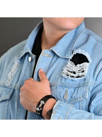 Adeliás Herren Anhänger – Gravuranhänger aus Leder in schwarz