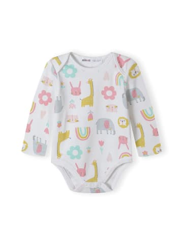 Minoti 4er-Set: Langarmbody 21babypack3 in koralle