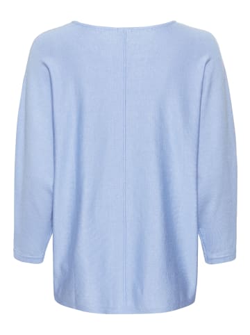 Laura Scott Fledermauspullover in blau-melange