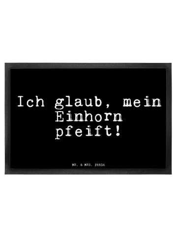 Mr. & Mrs. Panda Fußmatte Ich glaub, mein Einhorn... mit Spruch in Schwarz