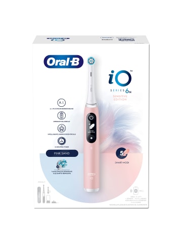 Oral-B Elektr. Zahnbürste "iO6 + Reiseetui" + 12 Aufsteckbürsten "Sanfte Reinigung"