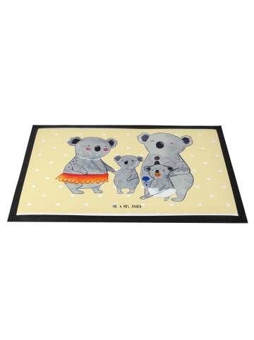 Mr. & Mrs. Panda Schmutzfangmatte Koala Familie ohne Spruch in Gelb Pastell