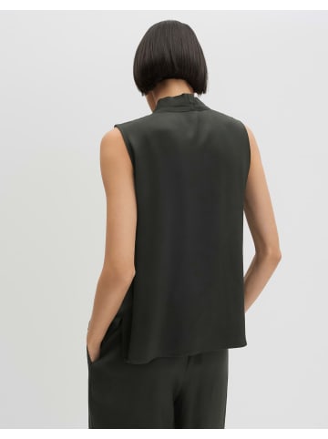 someday. Ärmellose Bluse mit V-Ausschnitt und Faltendetail in Midnight Olive