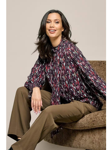 Mart Visser Irina Bluse mit Print, Taupe/Mehrfarbig