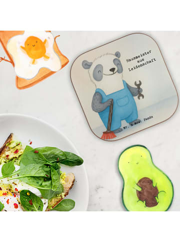 Mr. & Mrs. Panda Untersetzer für Gläser Hausmeister Leidenschaft... in Weiß