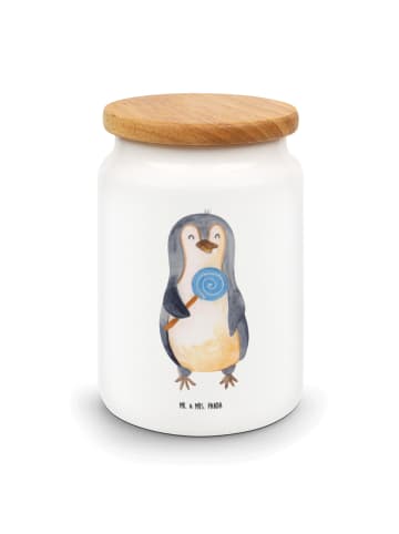 Mr. & Mrs. Panda Lebensmittelbehälter Pinguin Lolli ohne Spruch in Weiß