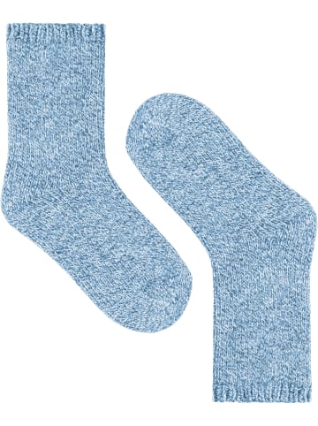 normani 2 Strickwollsocken aus Baum- und Schafwolle in Blau