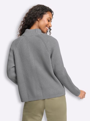 Heine Strickjacke in steingrau-meliert