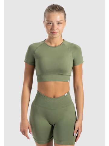 SMILODOX Crop Shirt Elna in Khaki