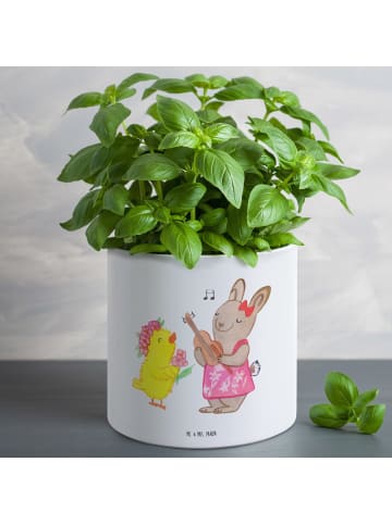 Mr. & Mrs. Panda XL Blumentopf Ostern Frühlingsgefühle ohne Spruch in Weiß