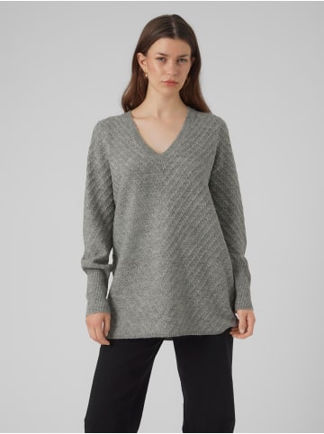 Vero Moda Strickpullover in Medium Grey Melange