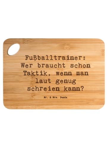 Mr. & Mrs. Panda Holzbrett Spruch Fußballtrainer Motivation mit ... in Braun