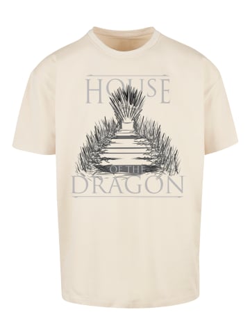 F4NT4STIC Heavy Oversize T-Shirt House Of The Dragon Throne in sand