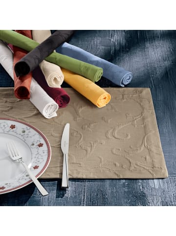 Erwin Müller Jacquard Tischset 2er-Pack Düsseldorf in terra
