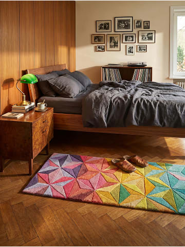 KADIMA DESIGN Luxus-Handgetufteter Wollteppich in Multifarben in Multicolor