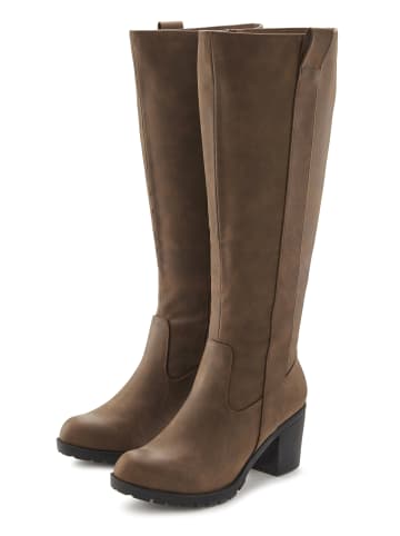 LASCANA Weitschaftstiefel in braun