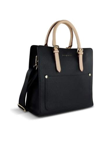 Bugatti Ella - Henkeltasche L 30 cm (beige) in schwarz