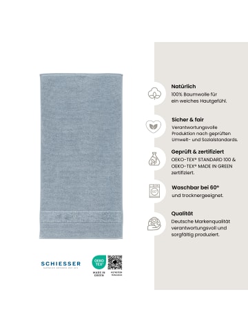 Schiesser 4er-Set: Handtücher Turin in Hellblau