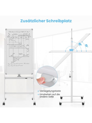 COSTWAY Whiteboard 60 x 100 cm in Weiß