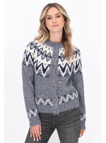 DreiMaster Women Cardigan in navy multicolor