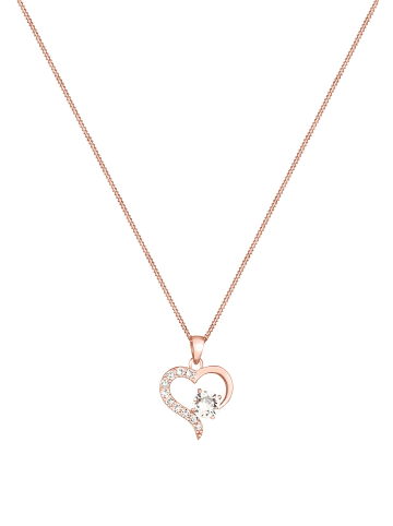 Elli Halskette 925 Sterling Silber Herz in Rosegold