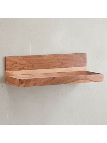 KADIMA DESIGN Wandregal MUMBAI Massiv-Holz Holzregal 60 cm Landhaus-Stil in Akazie
