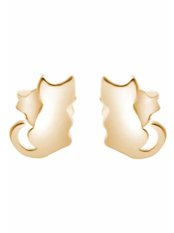Gemshine Ohrringe KATZE in gold coloured