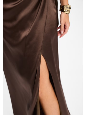 SWING Abendkleid in mocca - 0002