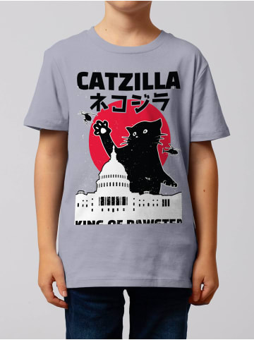 wat? Apparel T-Shirt Catzilla in Lavender