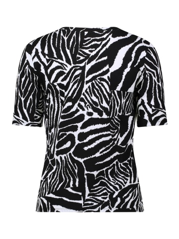Betty Barclay Basic Shirt mit Rippenstruktur in Schwarz/Weiß