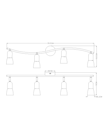 Globo lighting Strahler "CATHY" in silver