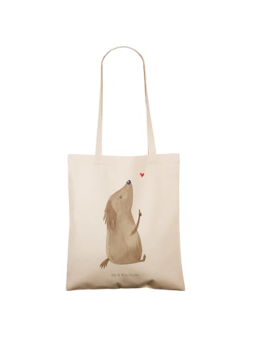 Mr. & Mrs. Panda Strandtasche Hund Liebe ohne Spruch in Creme