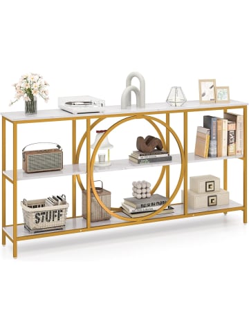 COSTWAY Konsolentisch schmal 180 x 30 x 90cm in Gold