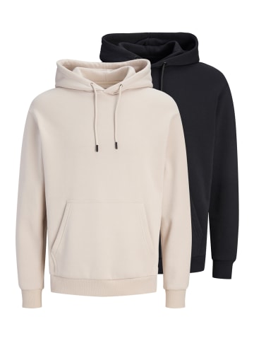 Jack & Jones Sweatshirt / Hoodie Bradley in Beige / schwarz