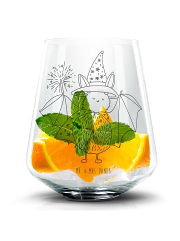 Mr. & Mrs. Panda Whiskyglas Fledermaus Zauberer ohne Spruch in Transparent