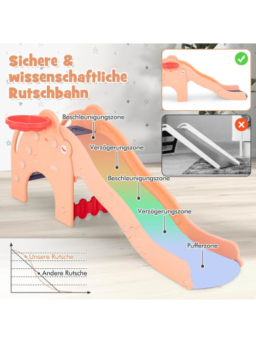 COSTWAY Rutsche 4 in 1 ab 18 Monaten in Orange