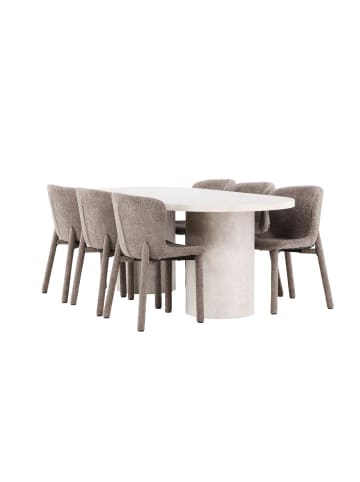 ebuy24 Essgruppe Narvik (7-teilig) Beige 100 x 200 cm