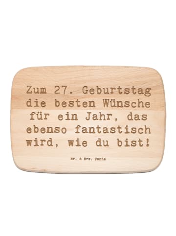 Mr. & Mrs. Panda Schneidebrett Holz Spruch 27. Geburtstag Wünsch... in Transparent