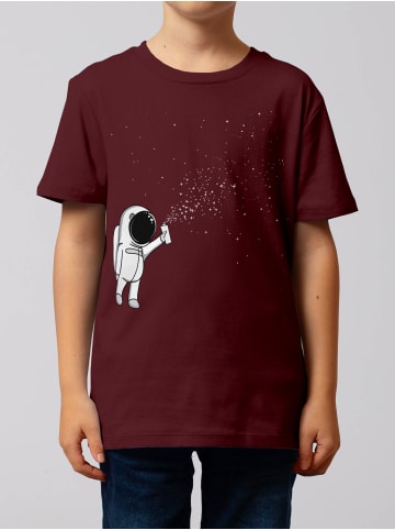wat? Apparel T-Shirt Spray the universe in Weinrot