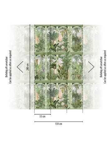 A.S. Création Tapete Secret Garden in Grün-Nuancen