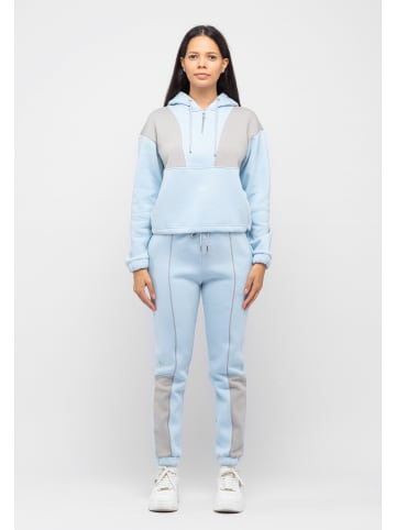 Tom Barron Trainingsanzug Casual Oversize Tracksuit Half Zipper In Front in blau