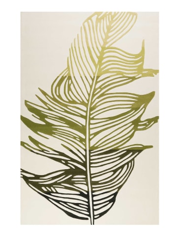 Esprit home Teppich "Feather" in Beige/Grün