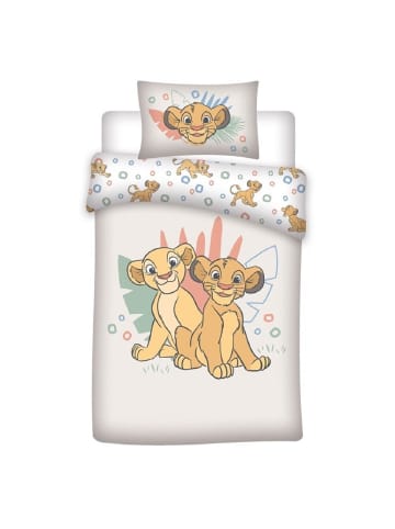 Disney Der König der Löwen Bettwäsche-Set – 1x Deckenbezug 100x140 & in Weiß