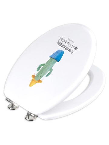 Mr. & Mrs. Panda WC Sitz Kaktus Hut mit Spruch in Weiß