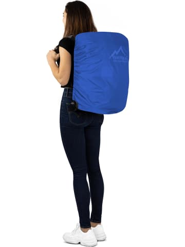 normani Rucksack mit Trolleyfunktion 37 L und Regenüberzug in Blau