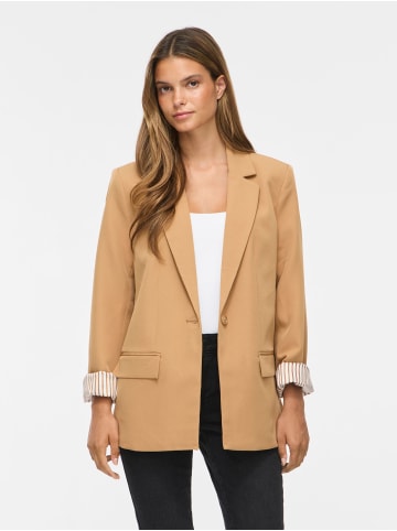 Vila Einreihiger Blazer in Tobacco Brown