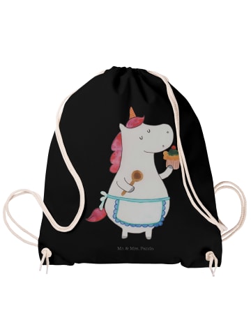 Mr. & Mrs. Panda Jutebeutel Einhorn Küche ohne Spruch in Schwarz