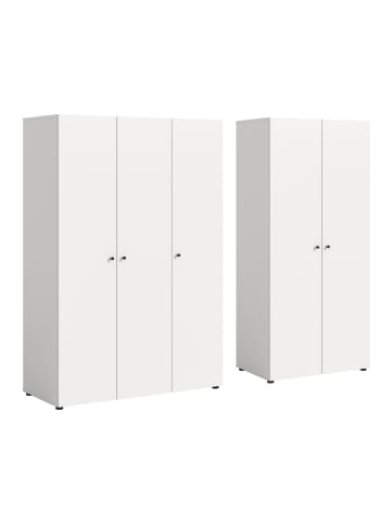 ebuy24 Kleiderschrank Darwin Weiß 200 x 51 cm