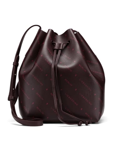 LIEBESKIND BERLIN Monogram Beuteltasche Leder 40 cm in burgundy